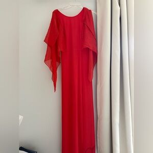 BCBGMaxAzria Red Layered Maxi Dress